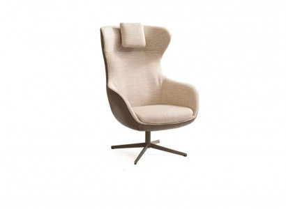Armchair Wingback Armchair Cocktail Chair Single Seater Fabric Beige Modern Seater